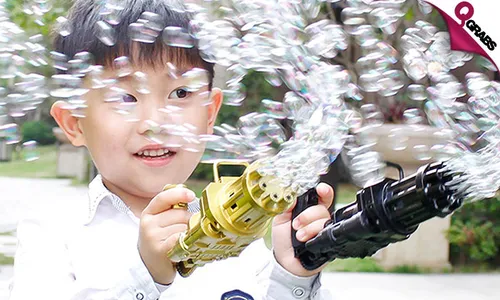 Electric Gatling Bubble Gun!